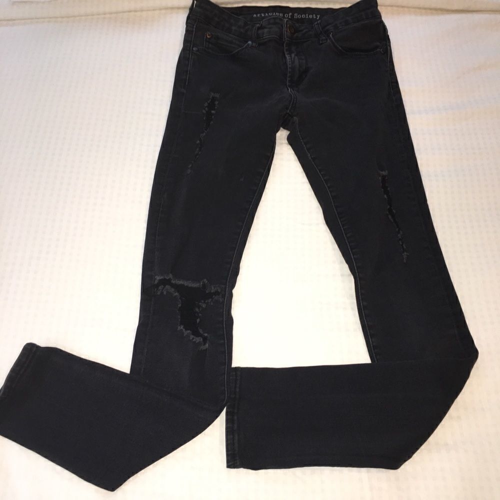 Articles of Society Distressed Black Skinny Jean - Picture 5 of 6
